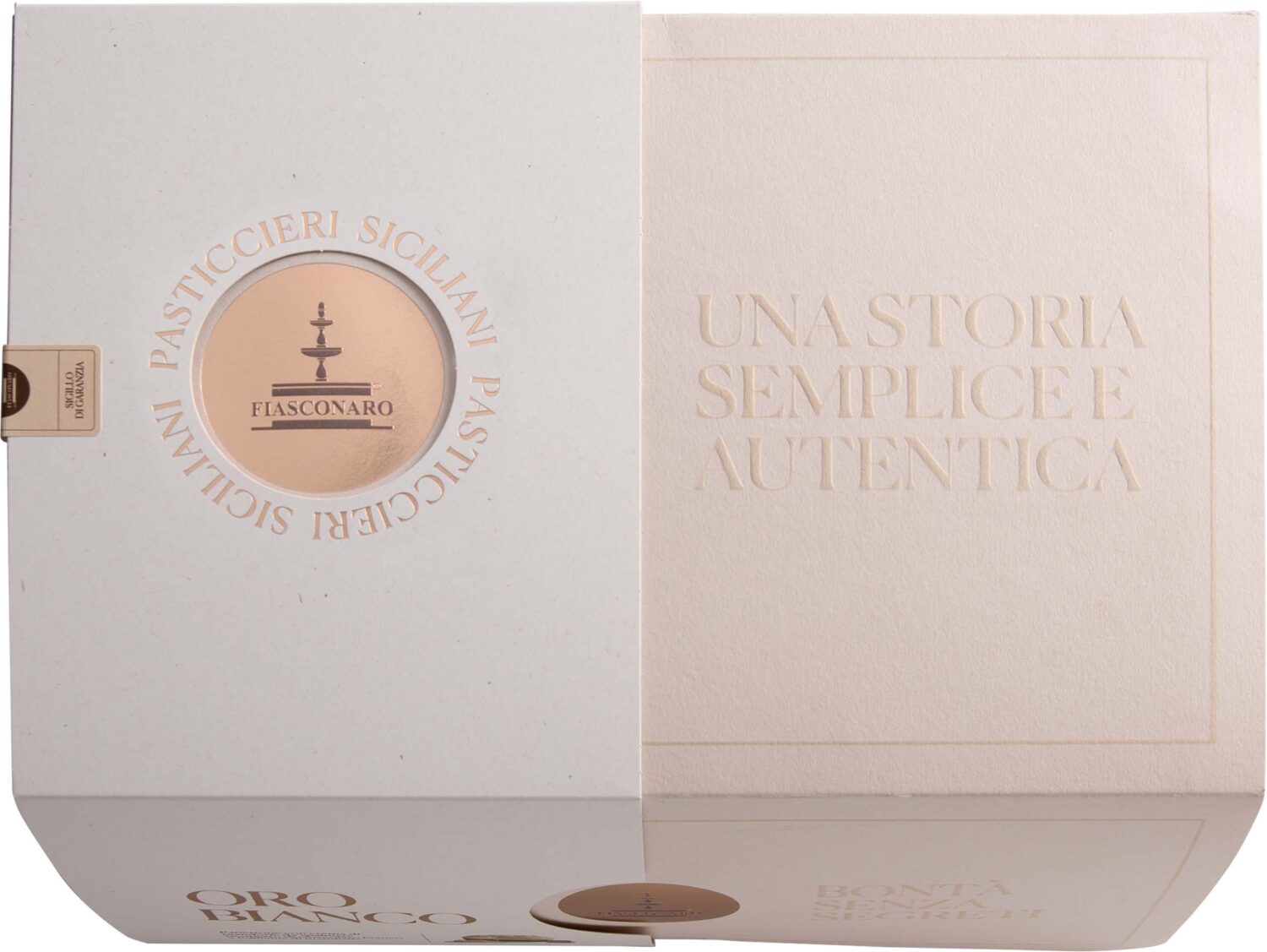 Panettone Fiasconaro - Oro Bianco und Mandel Crème - 1000g
