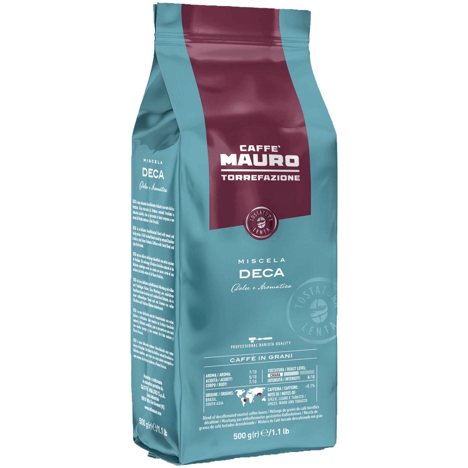 Caffè Mauro - 25/75 Koffeinfrei - Kaffeebohnen