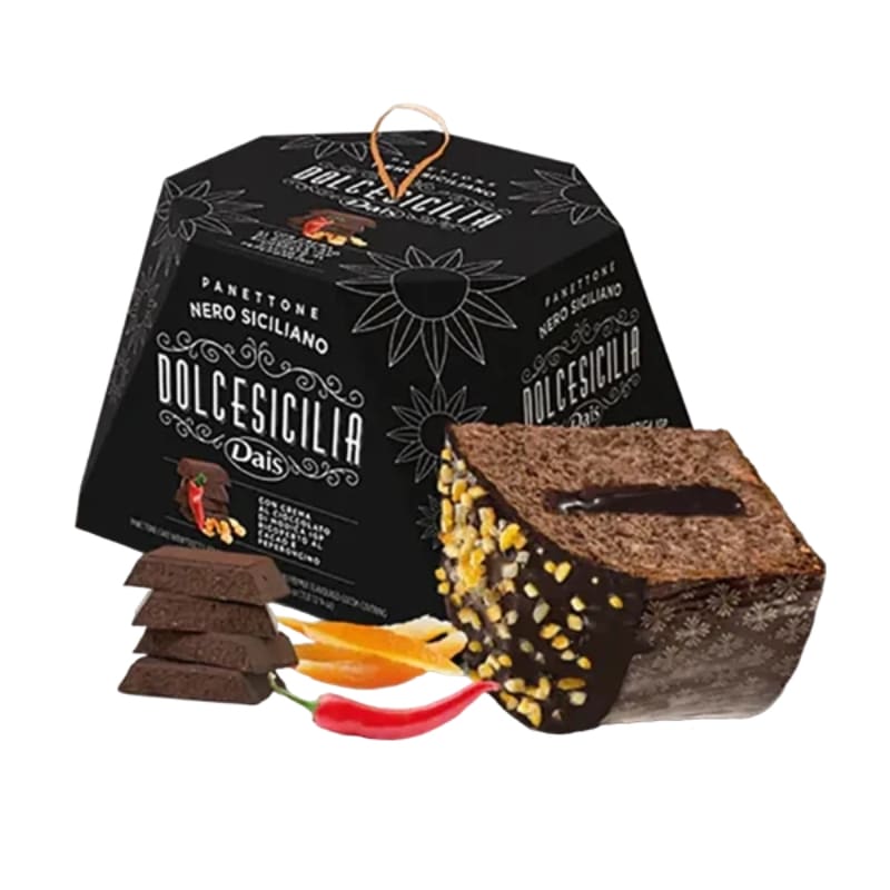 Dais - Panettone Nero Siciliano al Cioccolato di Modica - 800g