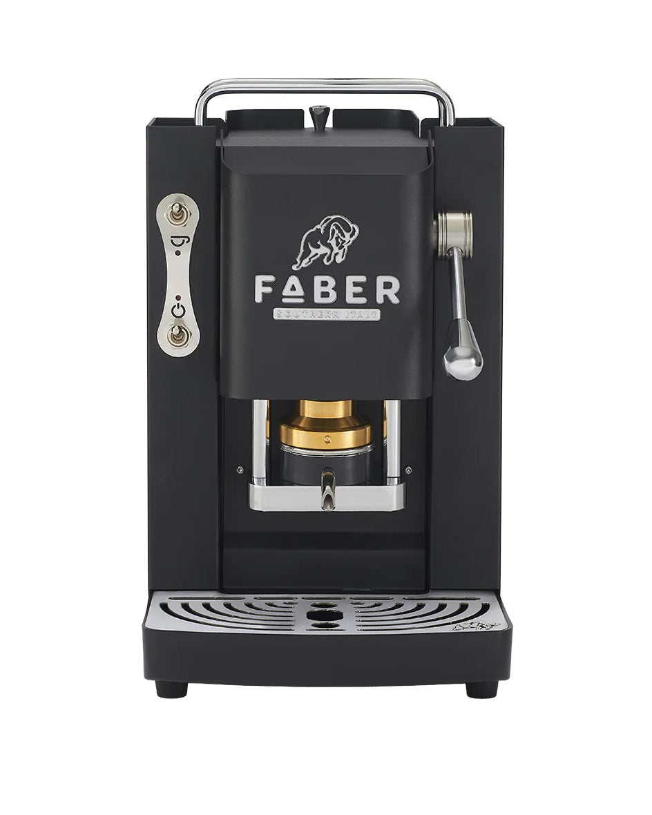 Faber 3.0 - Pro Deluxe Black Mat Silver - Kaffeemaschine für Pads E.S.E