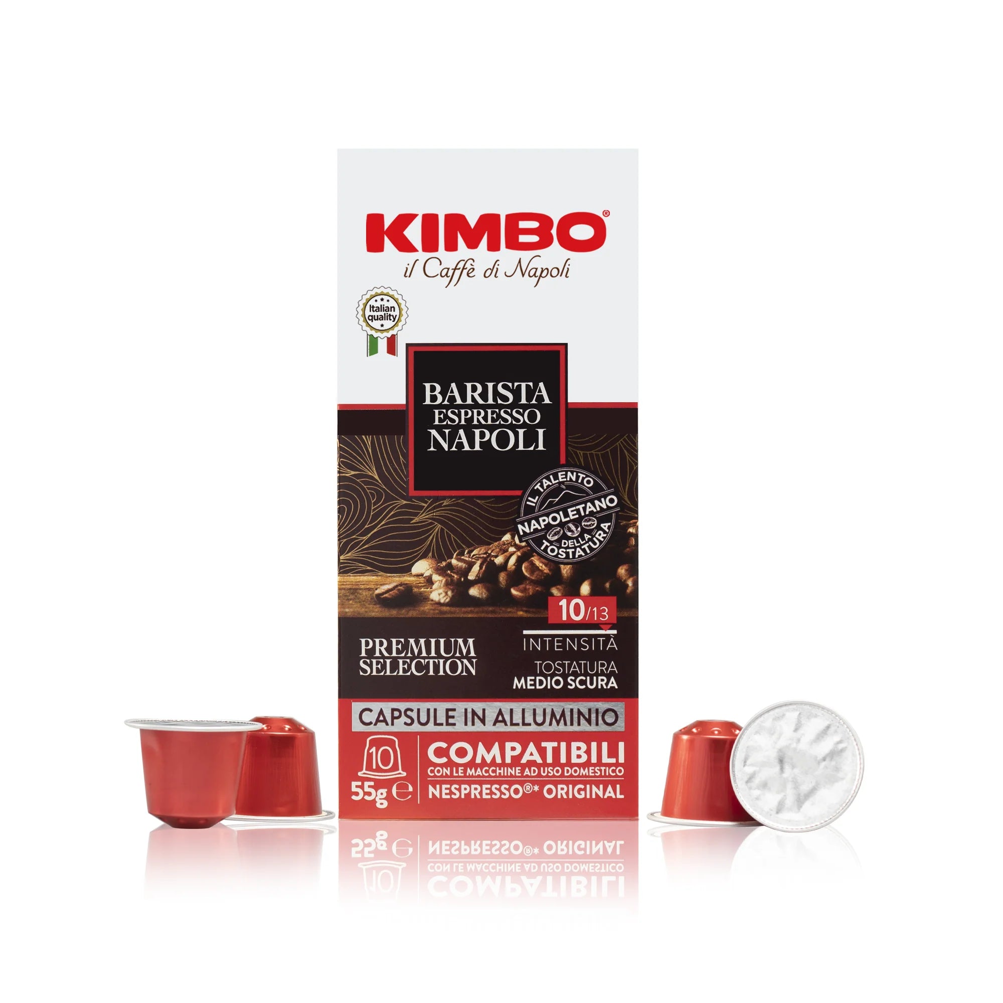 Kimbo – Barista Espresso Napoli - Kaffeekapseln Nespresso (10 Stk.)