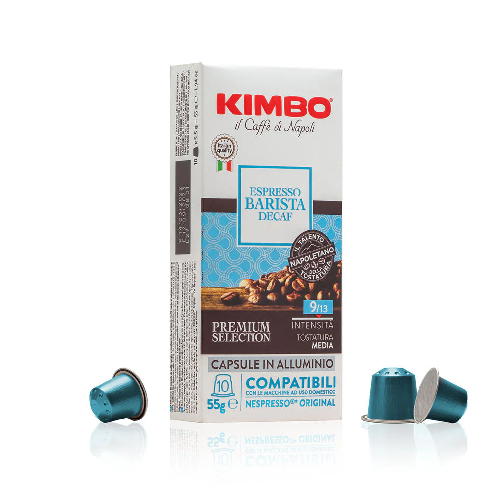 Kimbo – Espresso Barista Koffeinfrei - Kaffeekapseln Nespresso (10 Stk.)
