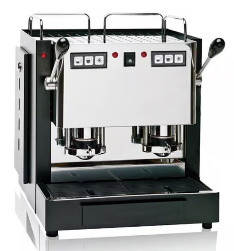 Spinel Mini Mini Schwarz / Inox XL - 2 Gruppen Dosiert - Kaffeemaschine für Pads E.S.E