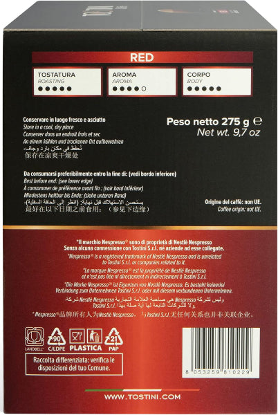 Tostini - Red Gusto Forte - Kaffeekapseln