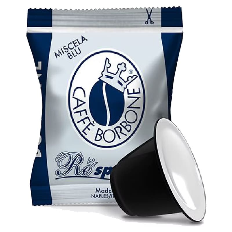 Caffè Borbone Miscela Blu Nespresso® kompatible Kapsel mit Verpackung