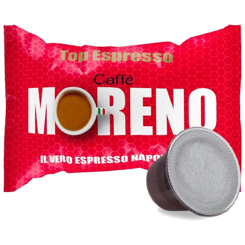 Caffè Moreno Top Espresso Kaffeekapsel in roter Verpackung – Nespresso kompatibel