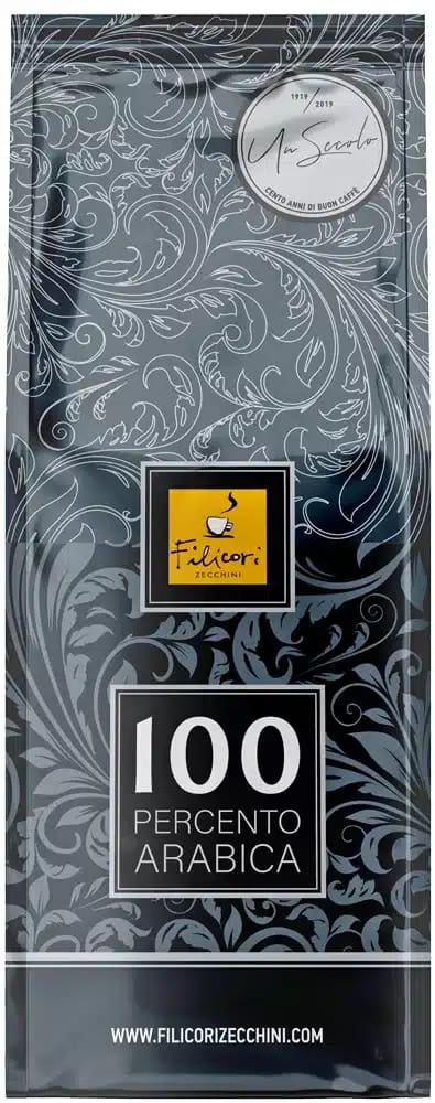 Filicori Zecchini Kaffee Beutel schwarz 1000g Kaffeebohnen mit muster
