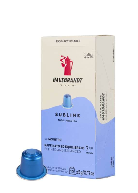 Hausbrandt Sublime Kaffeekapseln 10er Packung Hellblau