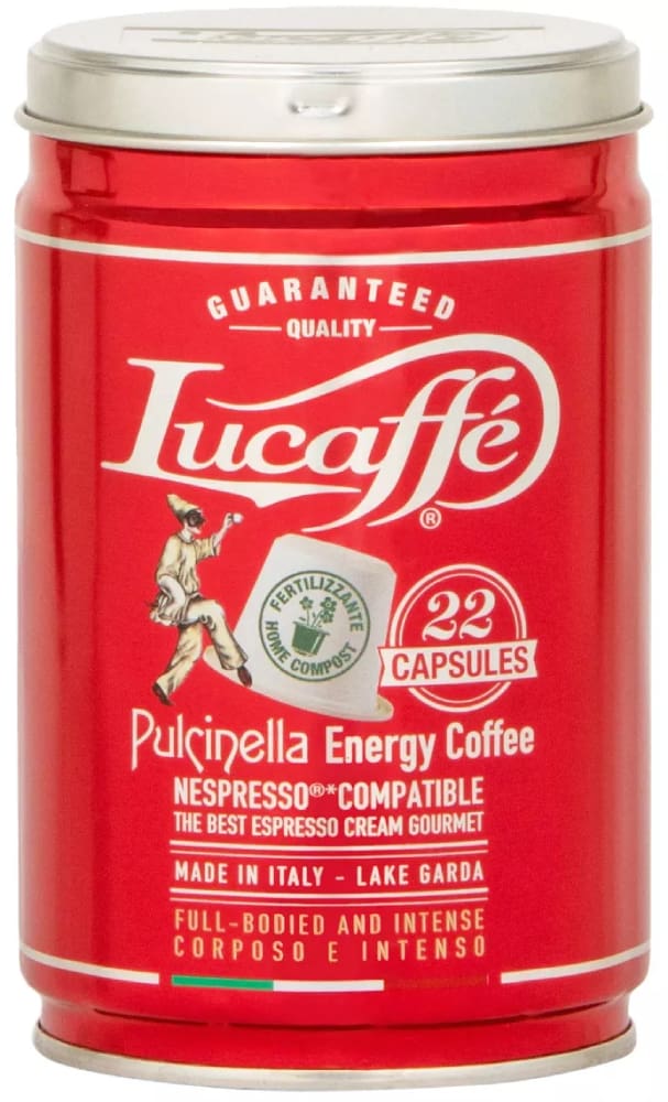 Rote Metalldose Lucaffe Kapseln Nespresso Kompatibel