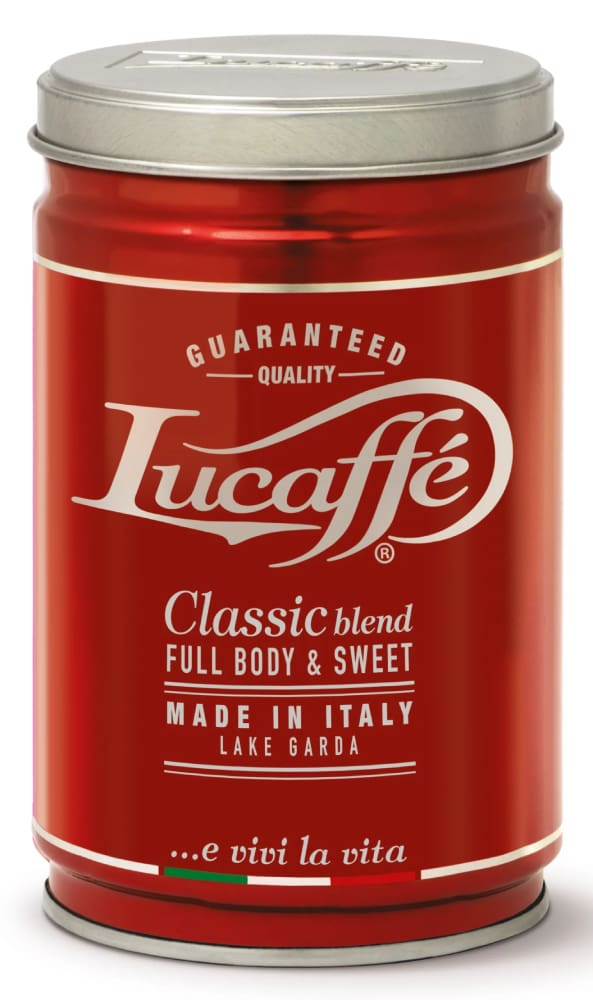 Lucaffe Metalldose Rot Classic Kaffee Gemahlen 
