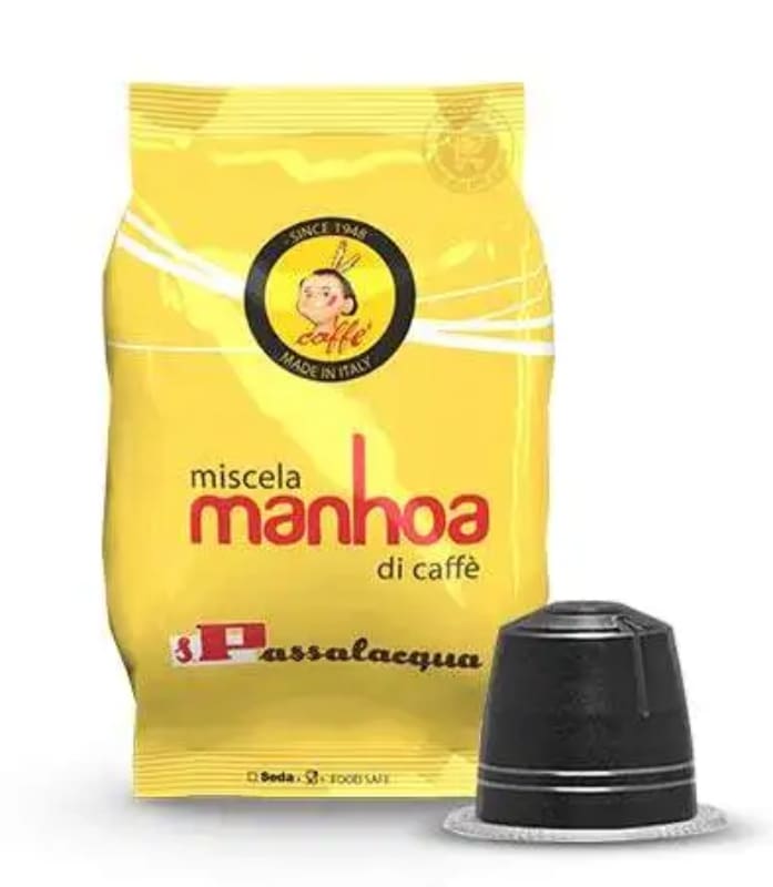 Passalacqua Manhoa Kaffeekapseln Verpackung und Einzelkapsel