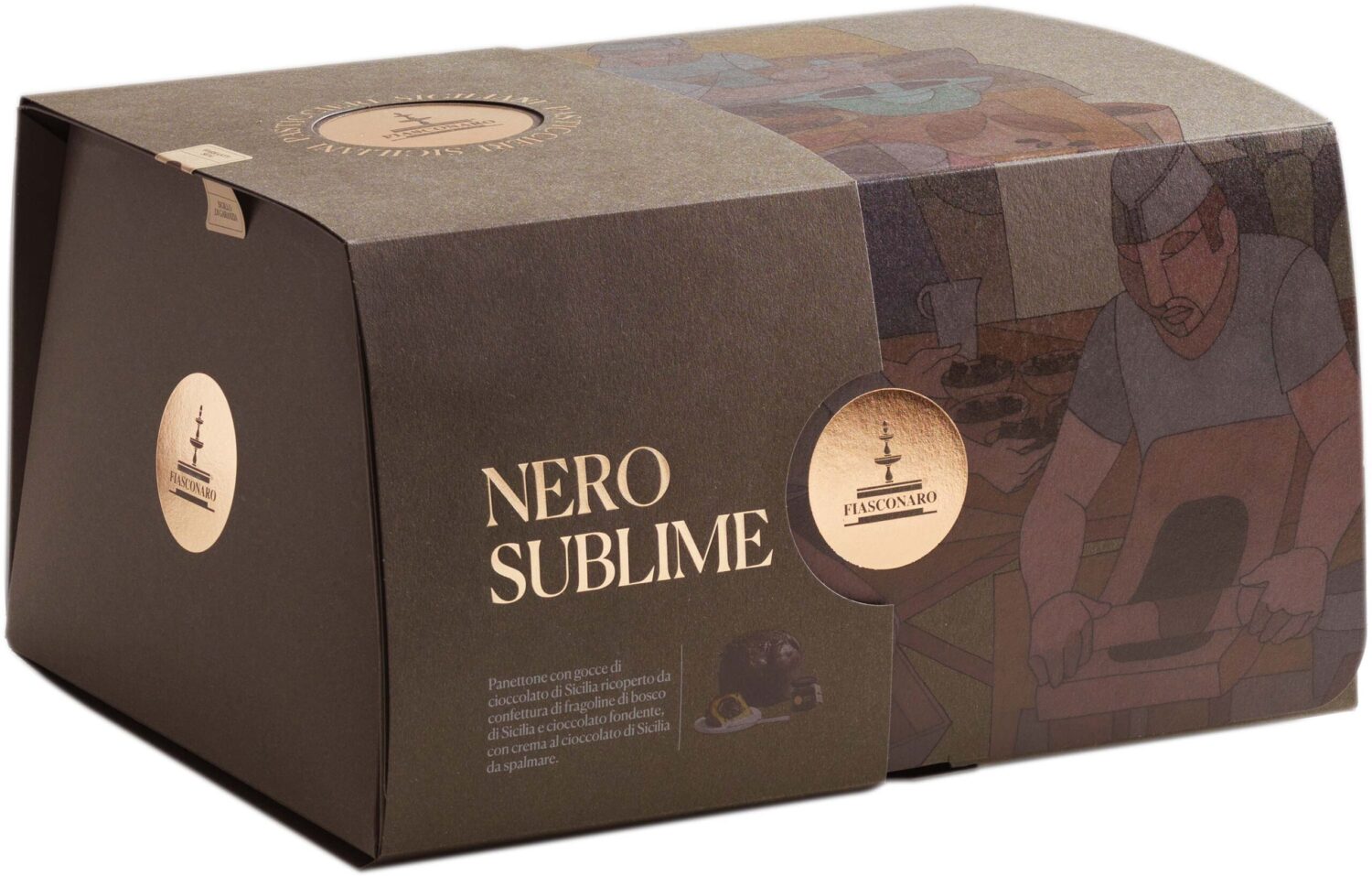 Panettone Fiasconaro Nero Sublime und Schokoladen Crème 1000g