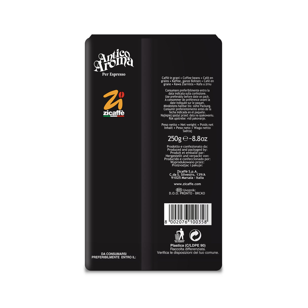 Hausbrandt – Sublime 100% Arabica – Coffee Beans (250g Tin)