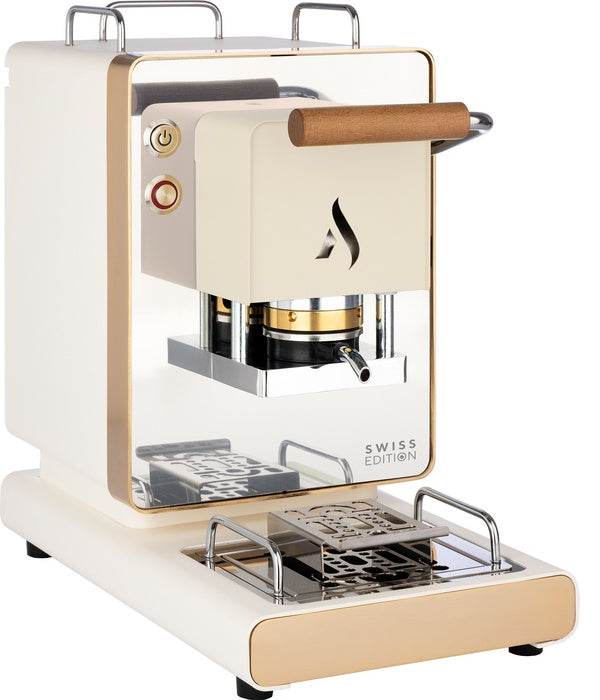 Aroma - Iconica CLAUDIA - Swiss Edition - White / 24k Gold - Kaffeemaschine für E.S.E. Pads
