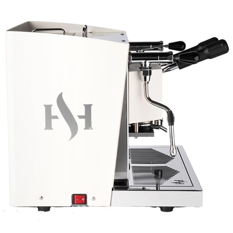 Aroma  – HO.RE.CA. 2.0 – Weiß-Inox 2 Gruppen Dosiert - Kaffeemaschine für E.S.E. Pads