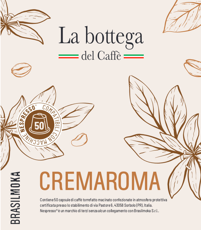 BrasilMoka Cremaroma Nespresso kompatible Kaffeekapseln 50 Stück
