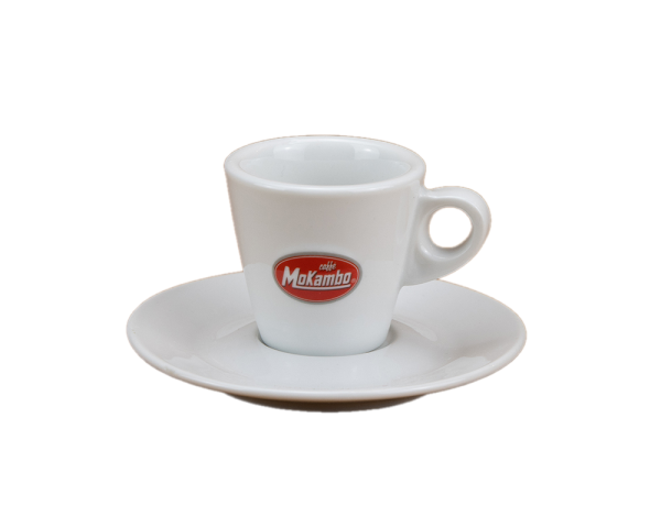 Caffè Mokambo Espressotasse mit Untertasse aus Porzellan
