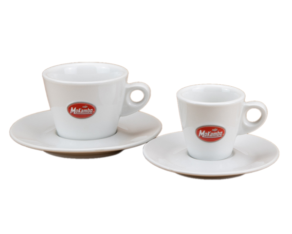 Caffè Mokambo Espressotassen mit Untertassen – 6er-Set