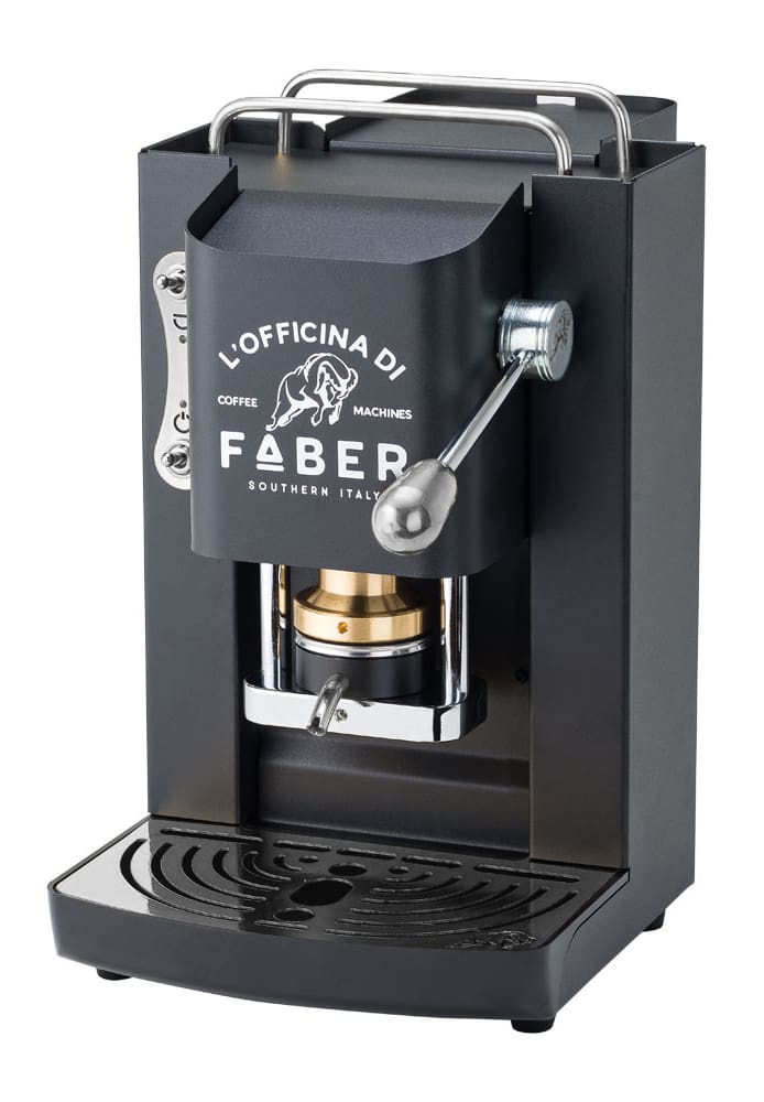 Faber – Pro Deluxe Black & Silver – Kaffeemaschine für E.S.E. Pads