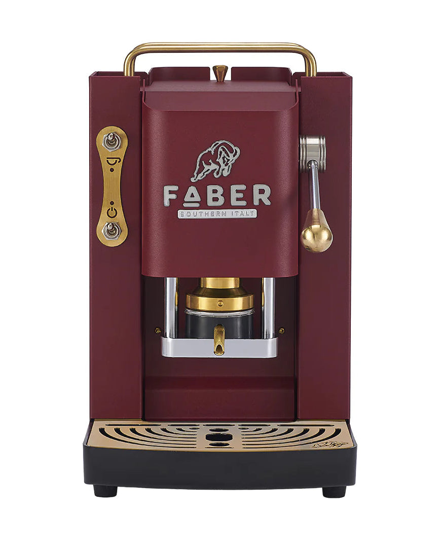 Faber 3.0 - Pro Deluxe Cherry Red - Coffee Machine for E.S.E. Pods