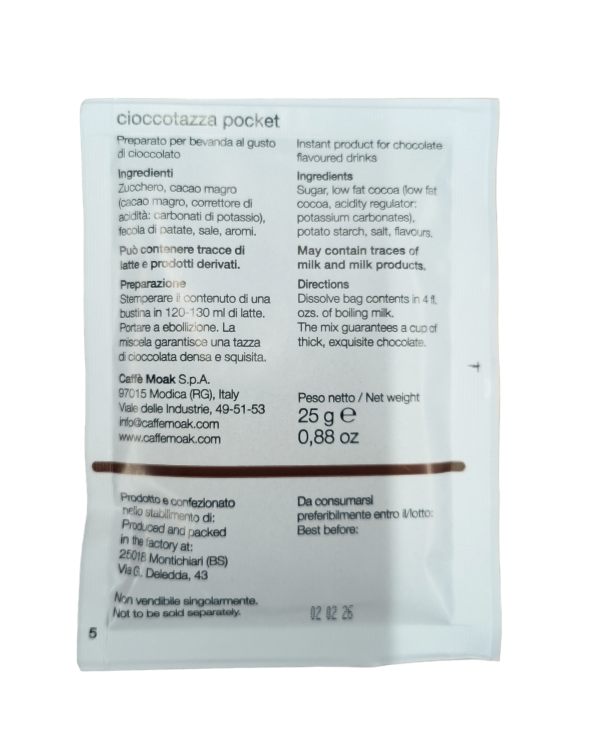 Moak – Schokoladenpulver - 25g