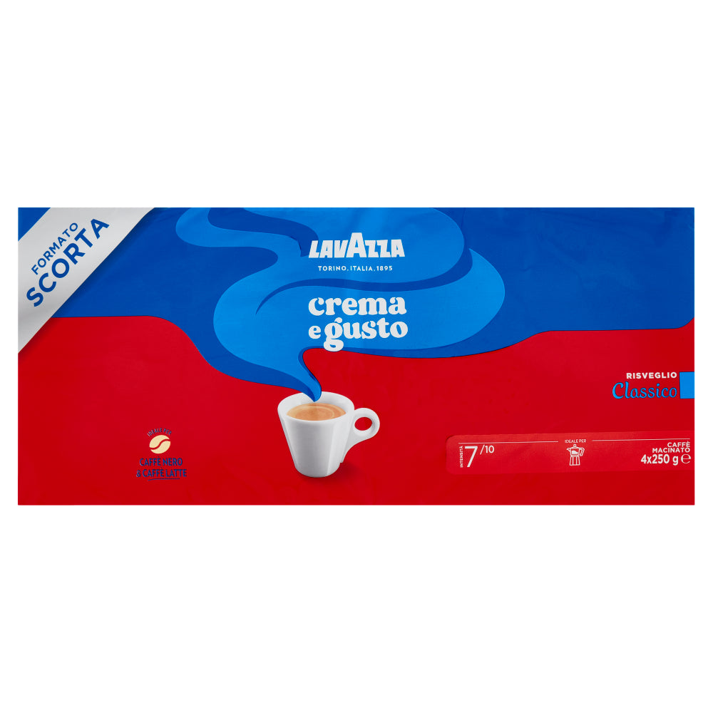 Lavazza Crema e Gusto Classico gemahlener Kaffee 4 × 250 g