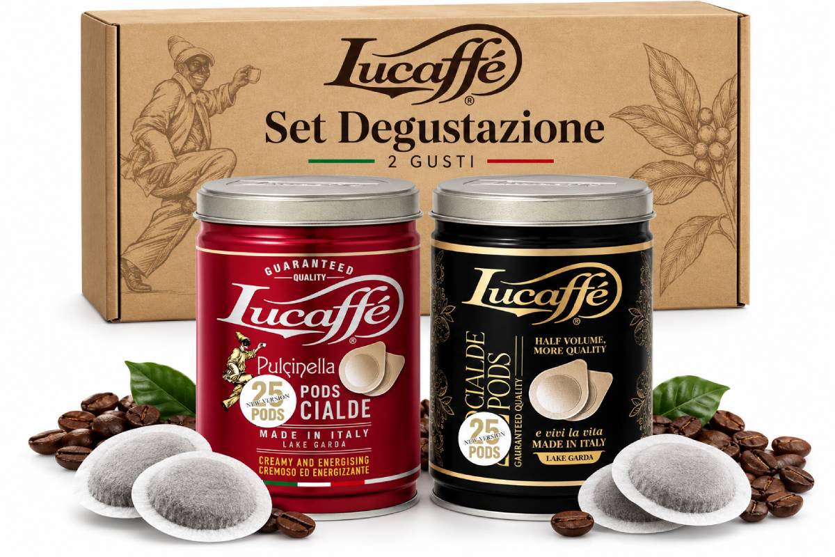 Lucaffè – Degustationsset Arabica & Pulcinella – E.S.E. Pads (2×25 Stk.)