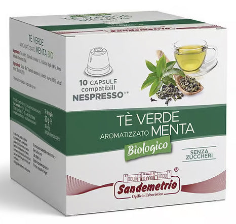 Sandemetrio – Grüner Tee mit Pfefferminz –  Kaffeekapseln