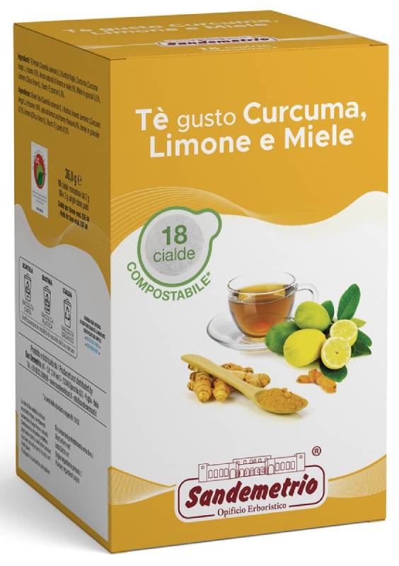 Sandemetrio – Tè verde curcuma, limone e miele – E.S.E. Pads