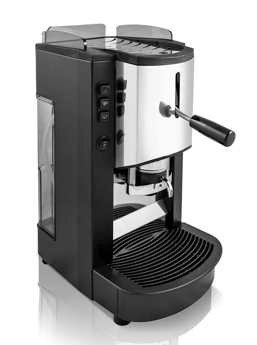 Spinel Pinocchio XL Schwarz Dosiert Kaffeemaschine für E.S.E. Pads 44 mm