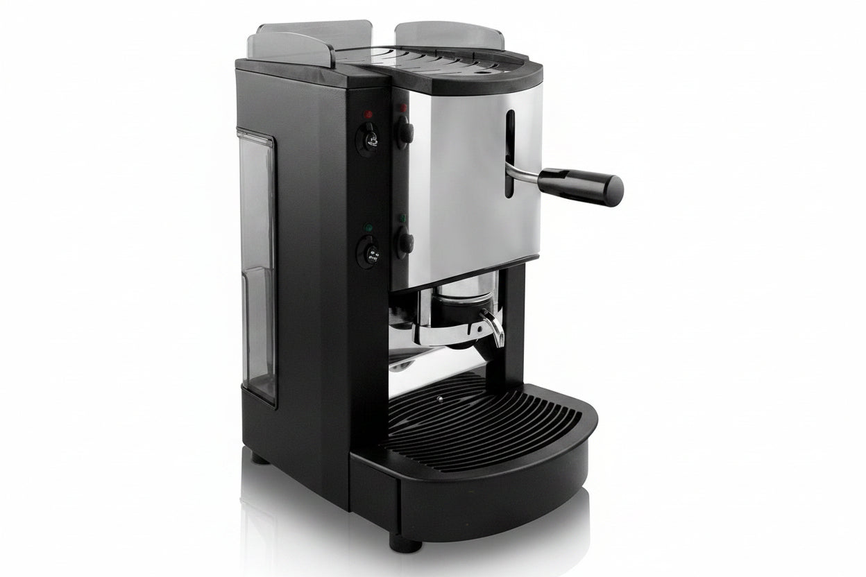 Spinel Pinocchio XL Schwarz E.S.E. Pad Kaffeemaschine 44 mm