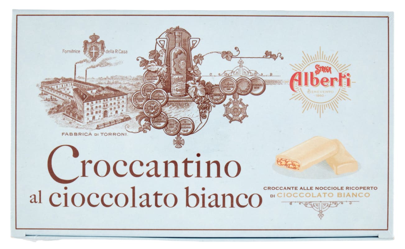 Strega Alberti - Croccantino al cioccolato Bianco - Astuccio 300g