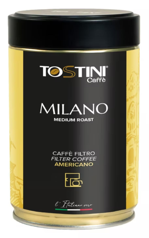Tostini Milano Filterkaffee gemahlen 250 g – 100% Arabica