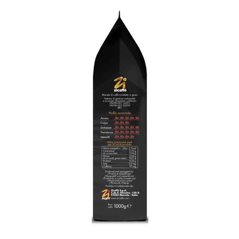 Zicaffè Black of Italy 1 kg – sizilianische Röstung