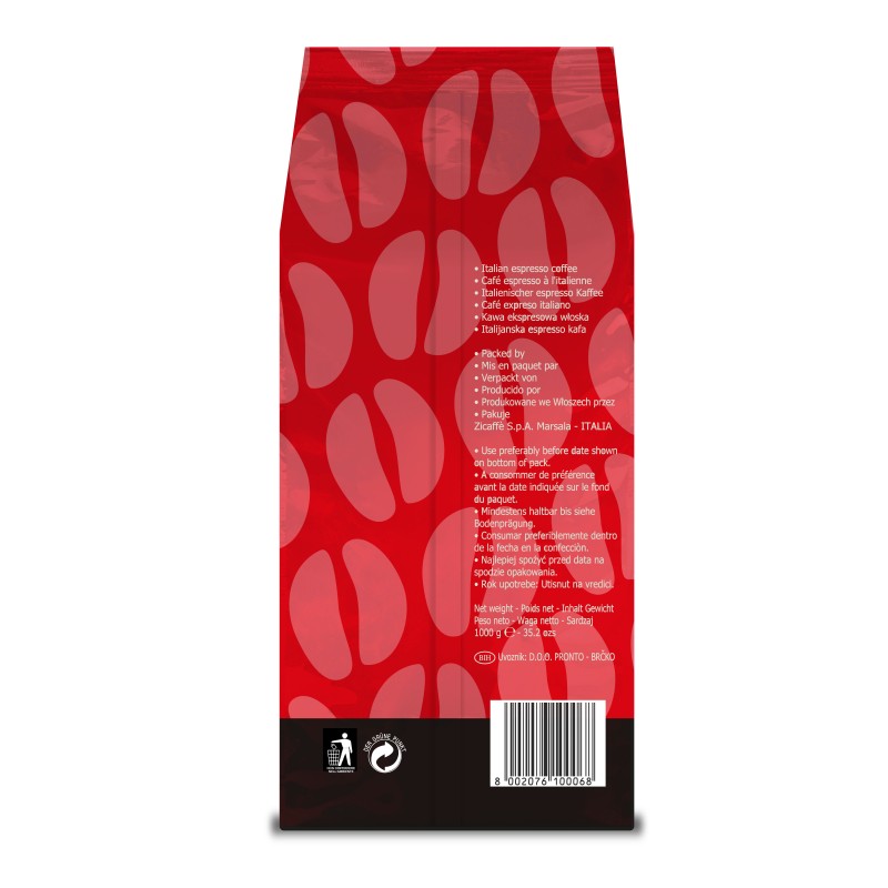 Zicaffè – Espresso Italiano – Whole Coffee Beans (1000 g)