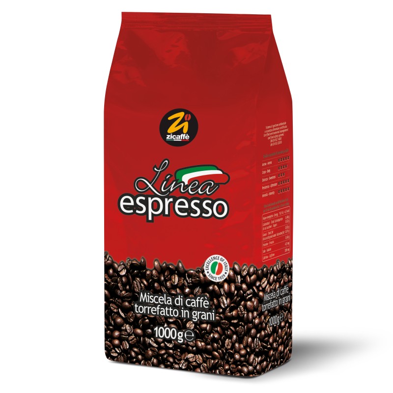 Zicaffè Linea Espresso Kaffeebohnen 1000 g – Verpackung