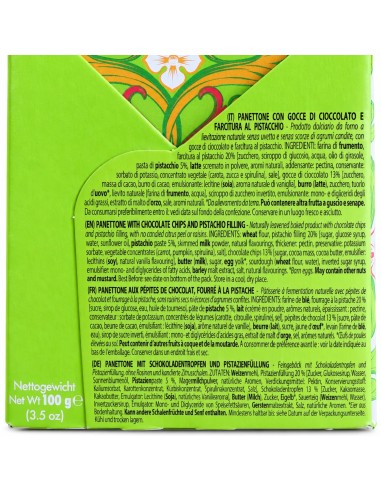 Ore Liete - Panettoncino crema al Pistacchio e gocce di cioccolato -  100g