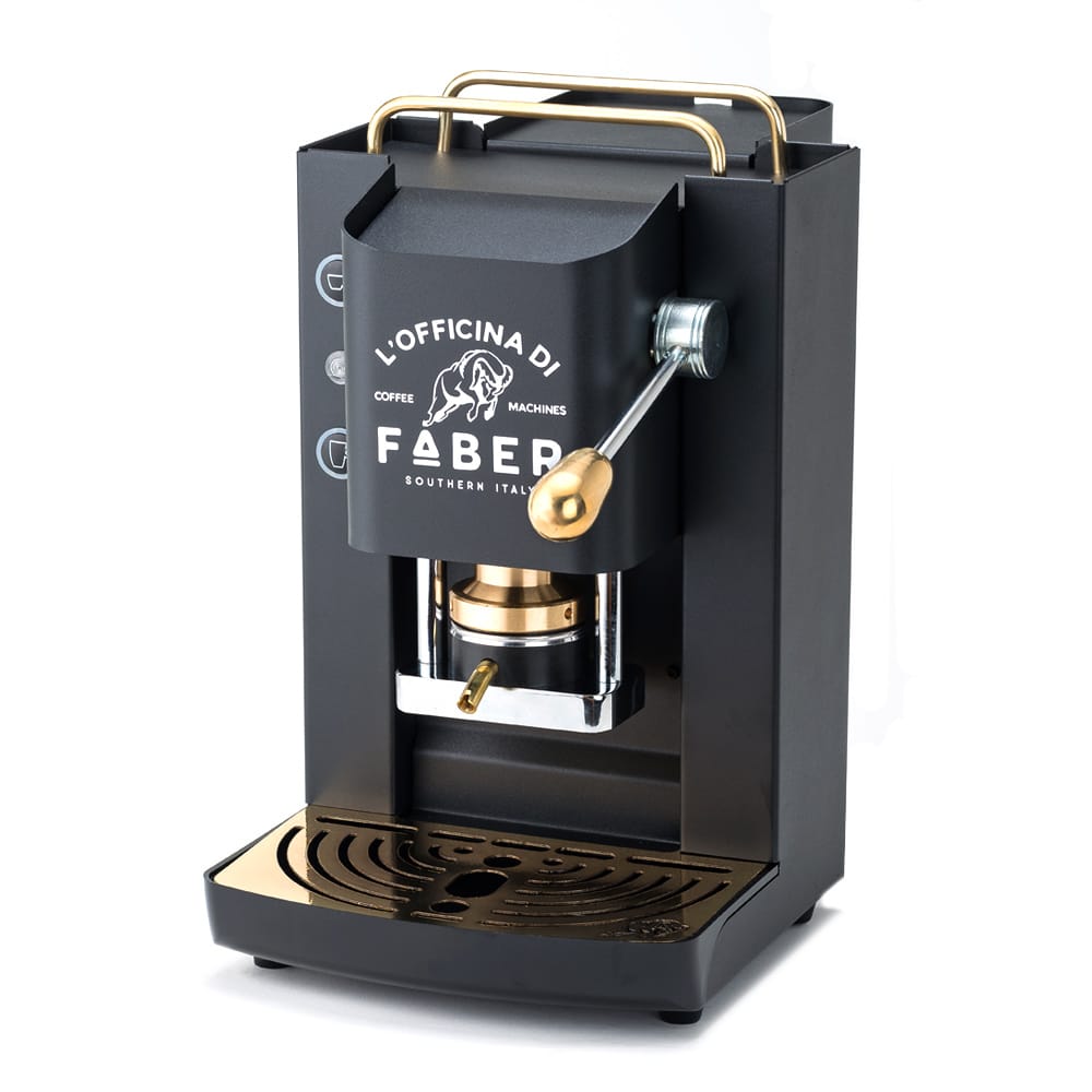 Faber - Pro Deluxe Black & Gold - Zodiac - Caffettiera per cialde E.S.E. -  La Bottega del Caffè