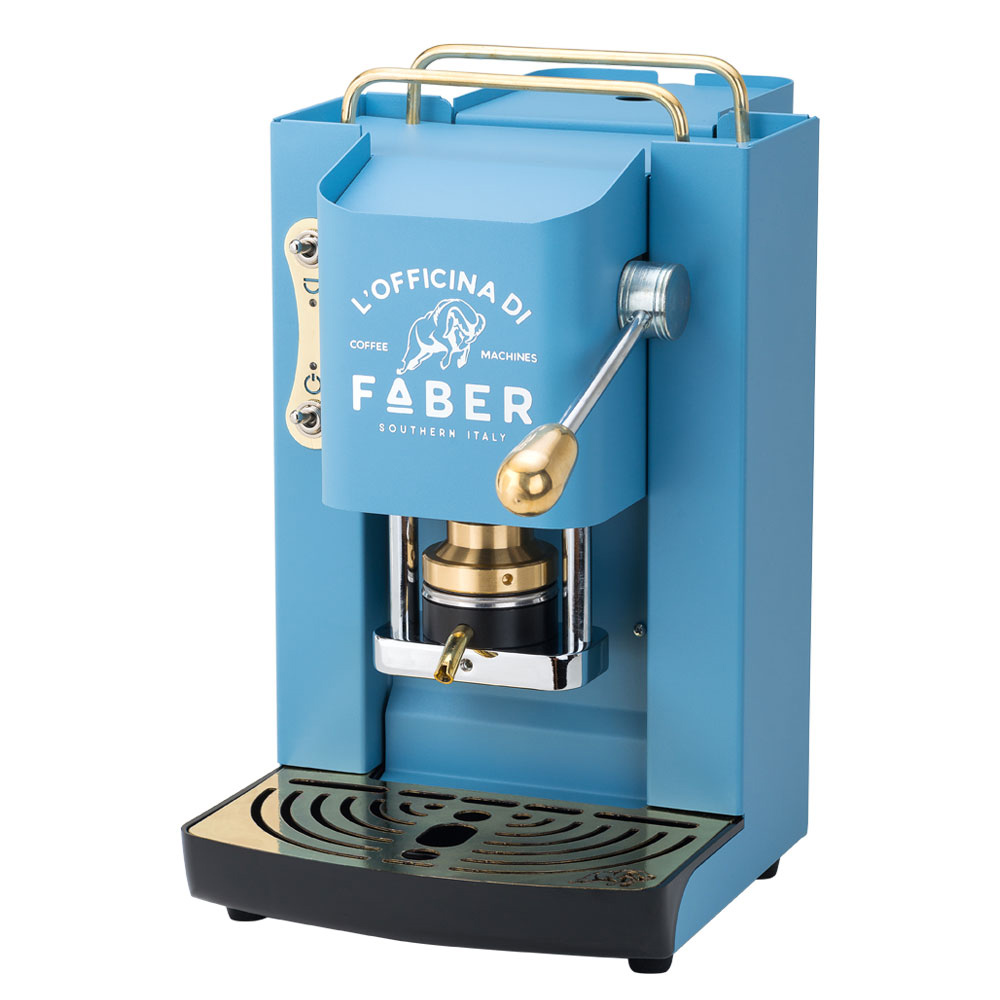 Faber - Pro Deluxe Turquoise - Coffee maker for E.S.E. pods - La Bottega  del Caffè